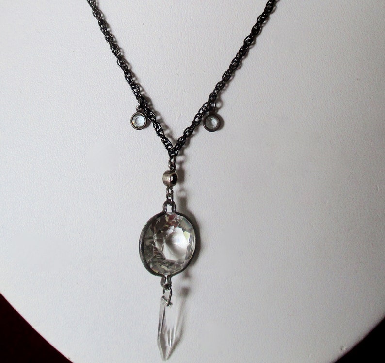 Vintage Crystal Pendant With Chain image 4