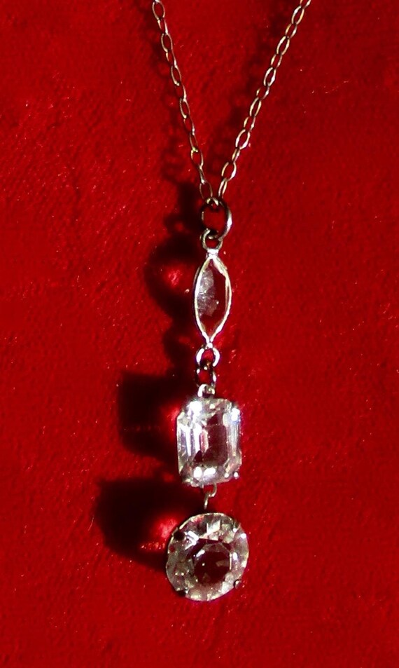 Antique Sterling Silver (3)  Crystal Necklace/Boho/HIppie