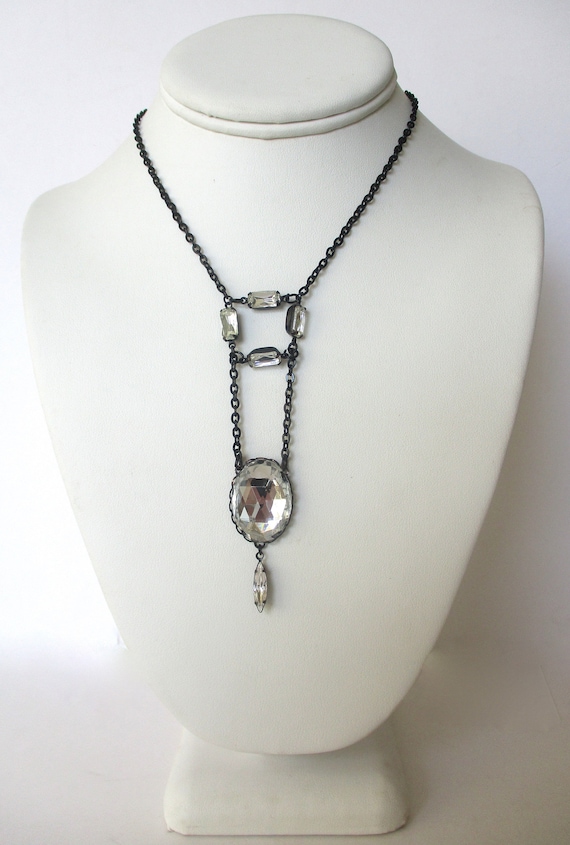 Vintage Crystal Necklace/Boho/Shabby Chic