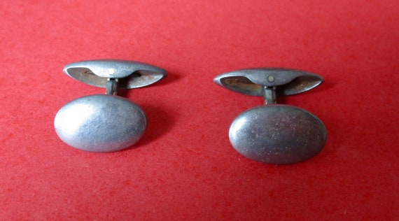 Pair of Antique Gunmetal Cufflinks/Gothic/Steampu… - image 1