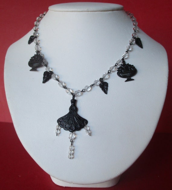 Vintage Steampunk/ Hippie-Style Crystal Necklace