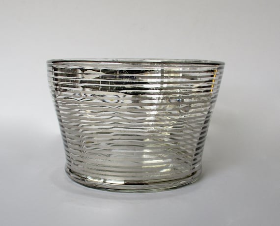 Antique Victorian Sterling Silver On Glass Bowl/Antique Crystal Bowl