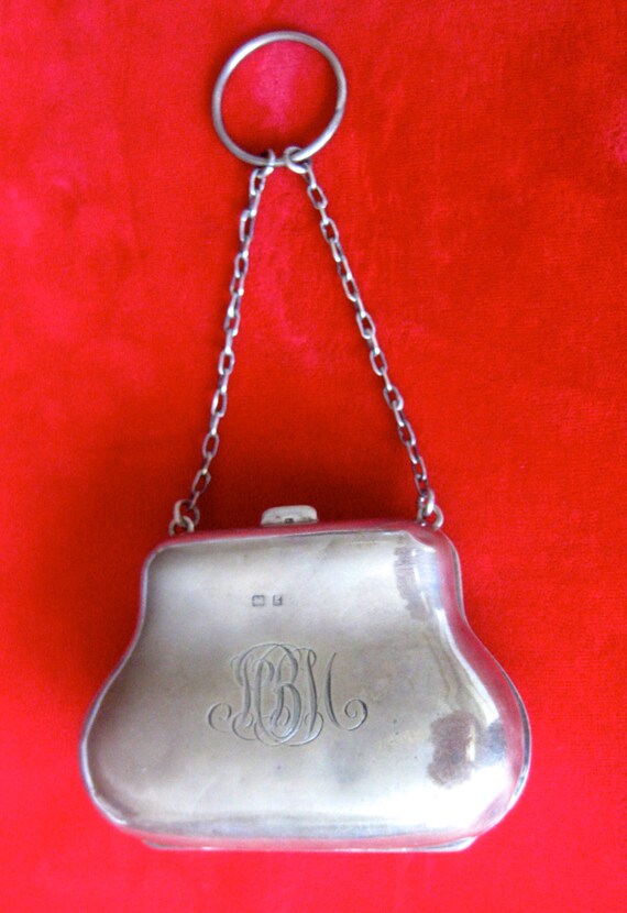 Victorian Sterling Silver Coin Purse With Original