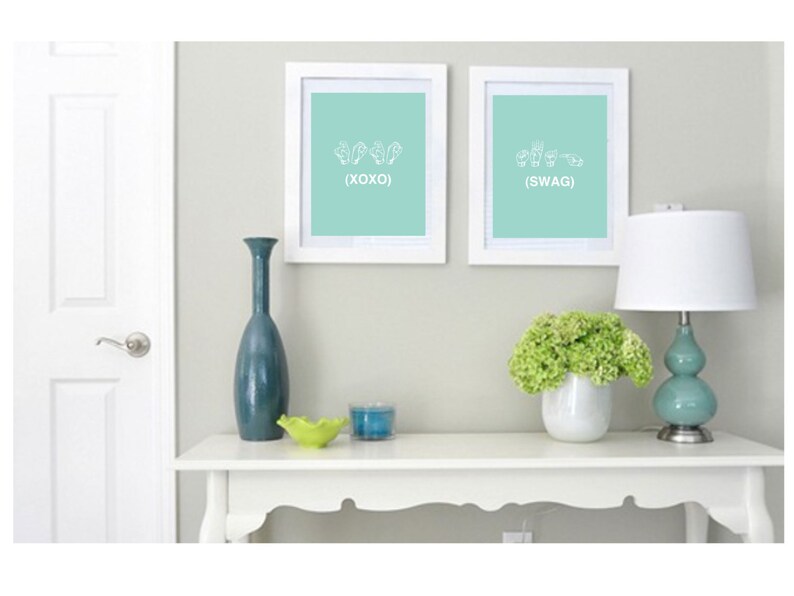 Sign Language Wall Art CHILL Matted Print Etsy