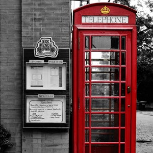 vieux téléphone public téléphone mural' Autocollant