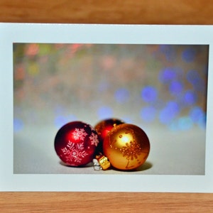 enfeites de Natal brilhantes, enfeites de Natal, cartão de feriado, cartão de Natal, cartão de inverno, cartão exclusivo, para qualquer pessoa, cartão em branco, cartão sazonal, Etsyfind