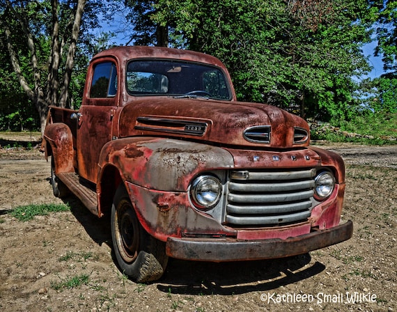 Old Ford Truckrusty Old Truckold Truckgift Ideasgift For Himvehicle Photographyetsy Findgarage Artwall Artunique Giftman Cave Art