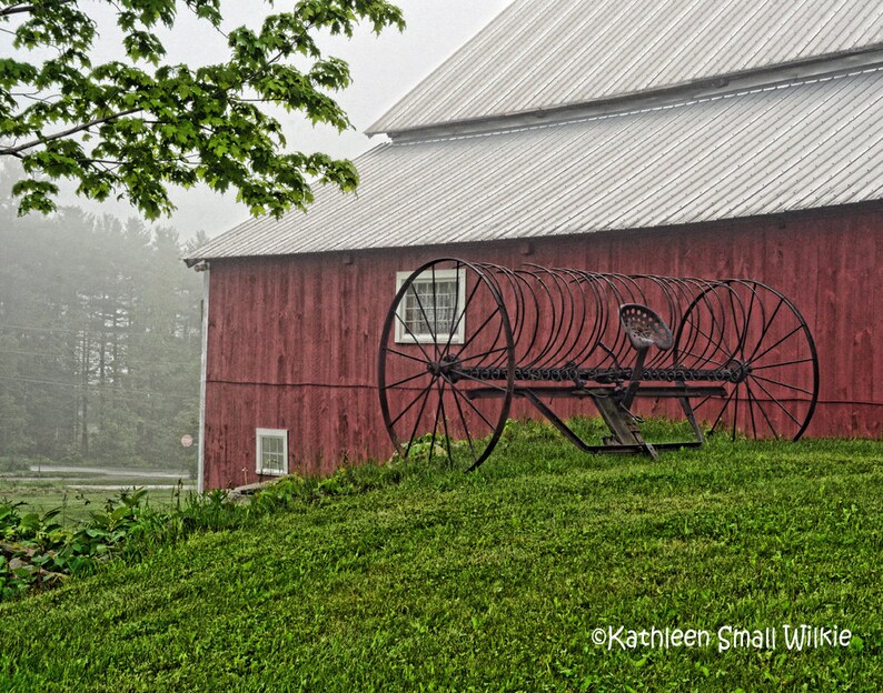Old Red Barn,hayrake,old Rustic Barn,barn Wall,unique Gifts,wall Art ...
