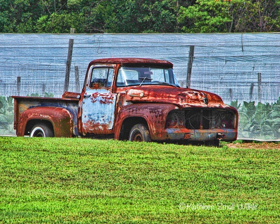 Old Ford Truckold Farm Truckold Truckgift Ideasgift For Himvehicle Photographyetsy Findgarage Artwall Artunique Giftman Cave Art