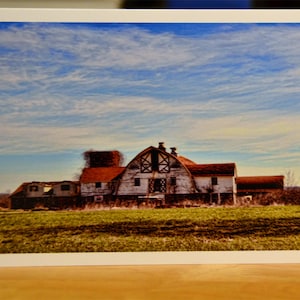 alte weiße Scheune, Bauernhof, Etsy finden, leere Notecard, Trending, einzigartige Karte, Landschaftsfotografie, für jedermann, rustikale Scheune, alle Gelegenheit Karte