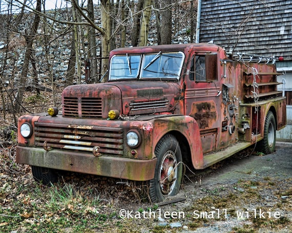 Old fire truckold vehicleEtsy findphoto | Etsy