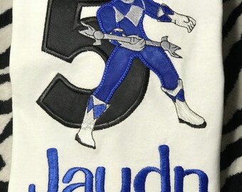 blue power ranger shirt