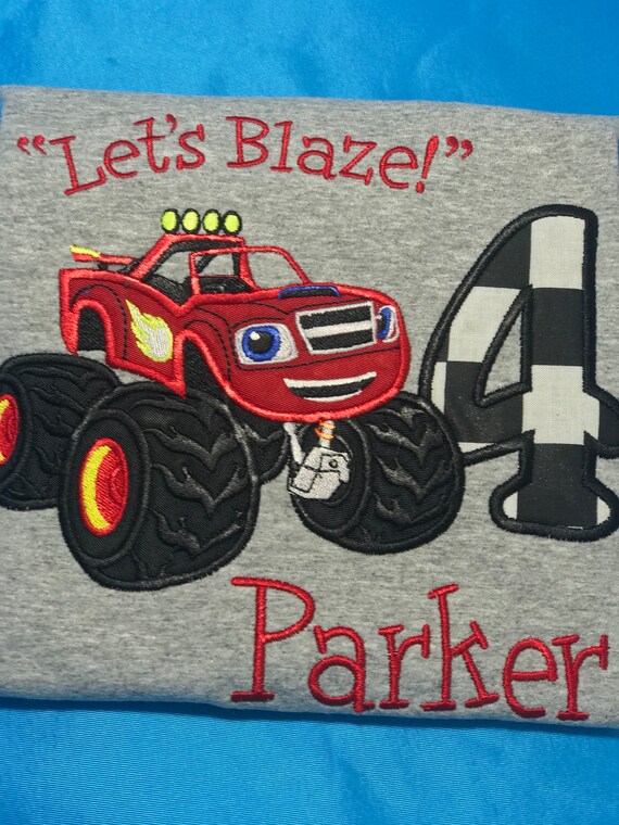 Personalized Monster Truck Birthday shirt | Etsy