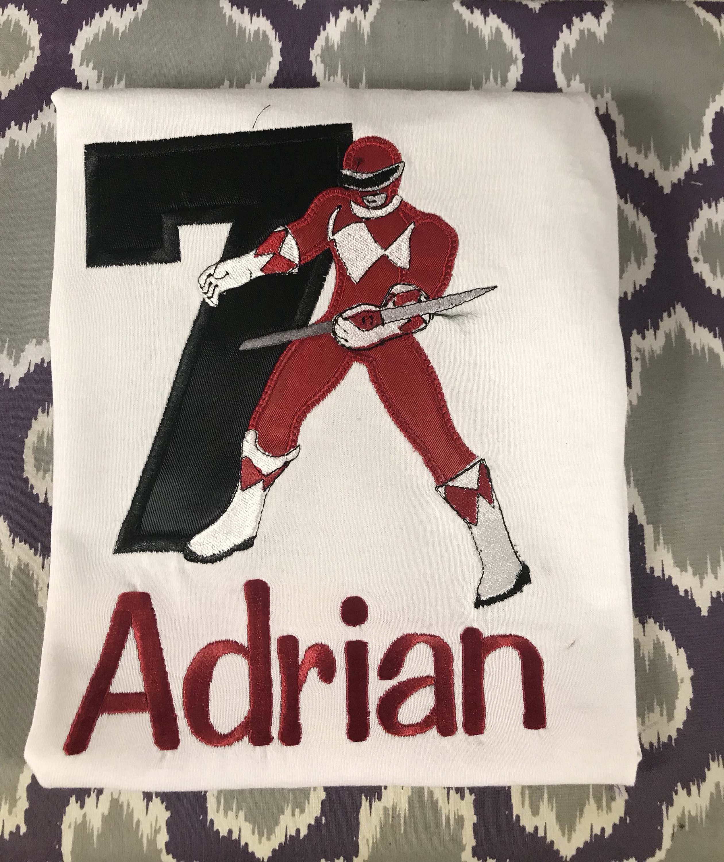 Download Personalized Red Power Ranger Birthday Shirt Etsy
