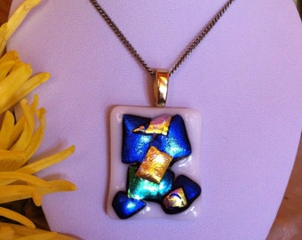 Dichroic glass necklace