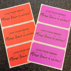 Review Stickers, Package Stickers, Small Business Stickers, Shipping Labels, Please Leave a Review