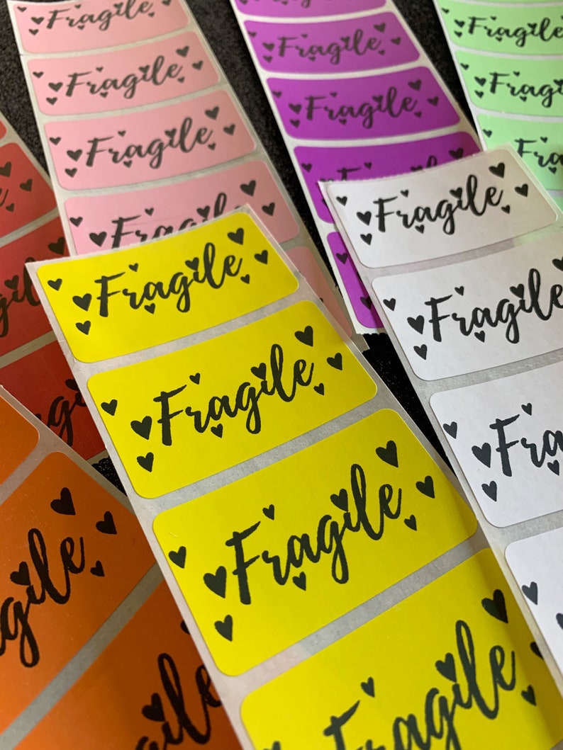 Fragile Labels Fragile Stickers Small Business Labels 2x1 Etsy