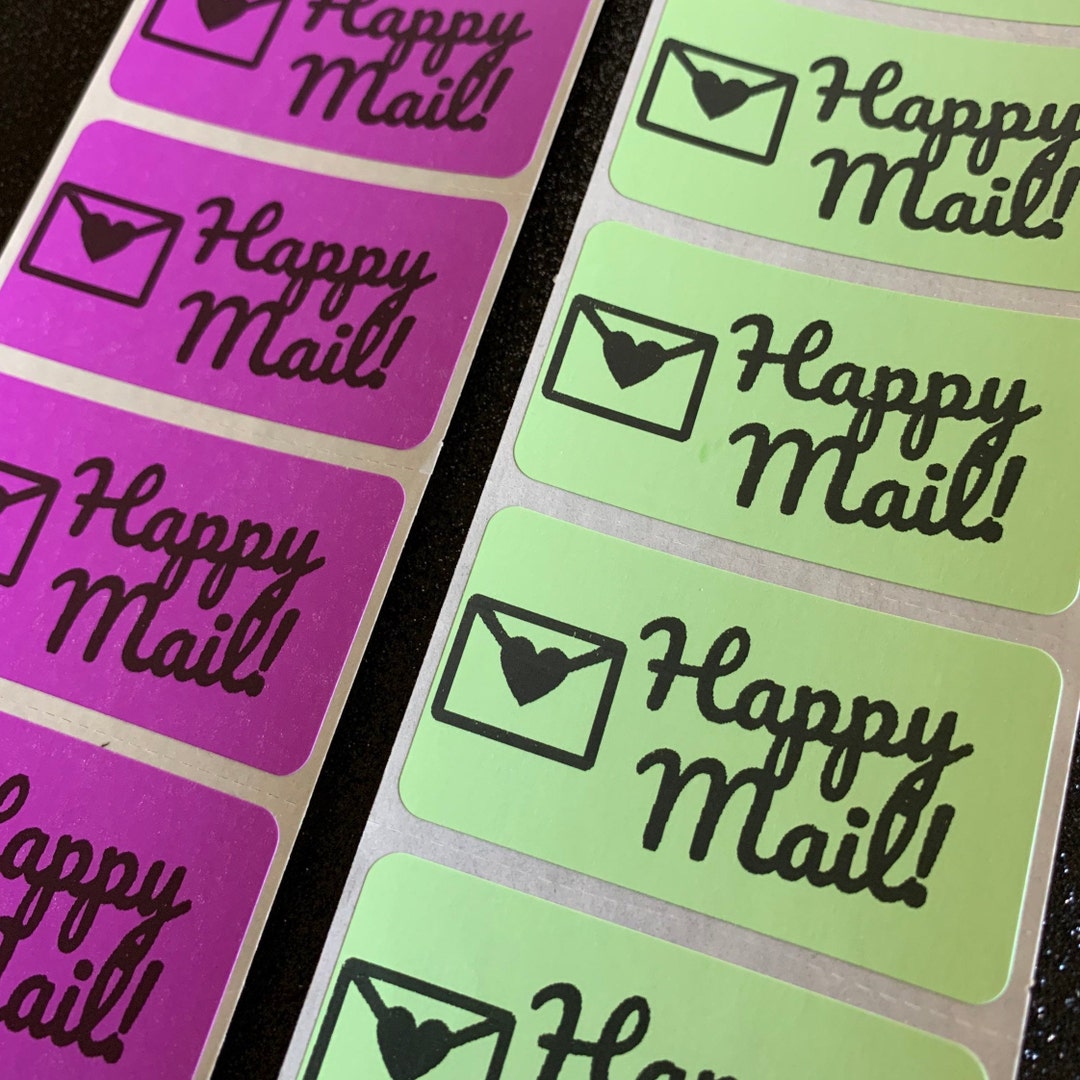 Happy Mail Labels, Shipping Labels, Small Business Labels, Happy Mail ...