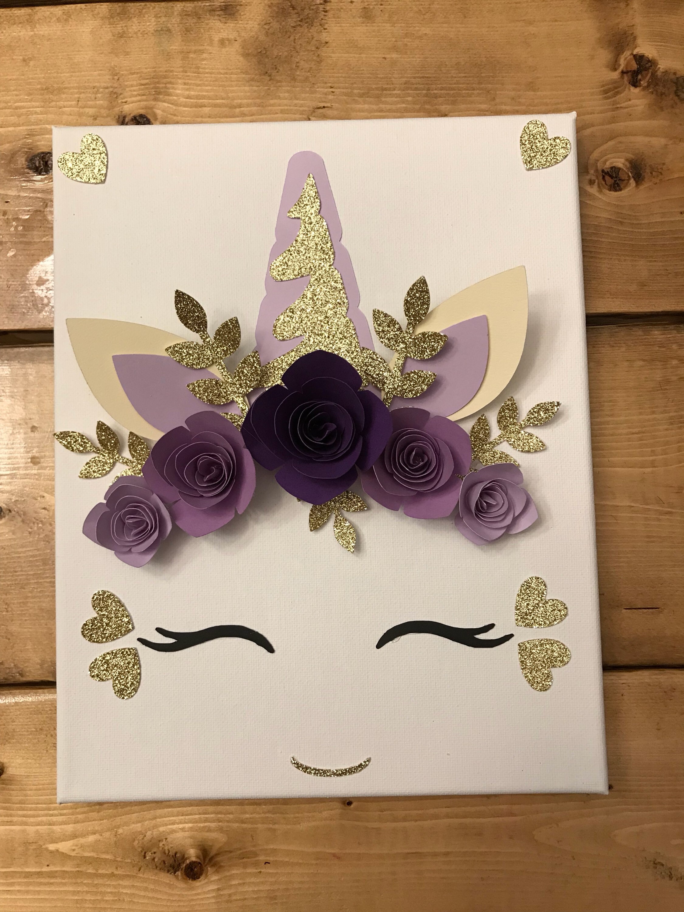 Unicorn Wall decor paper flowers Nursery Decor Etsy