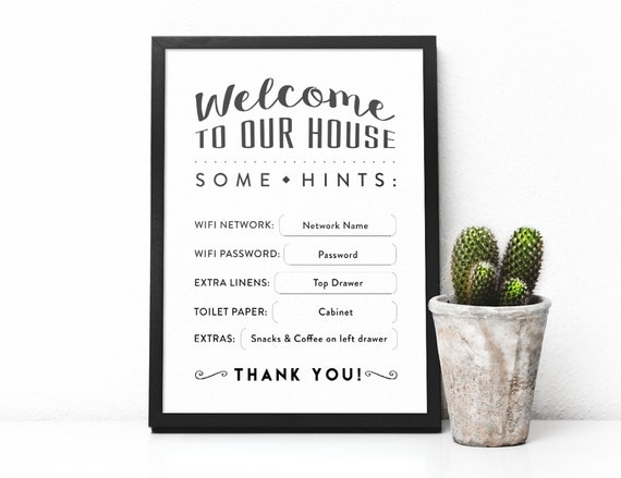 Welcome Guest Sign