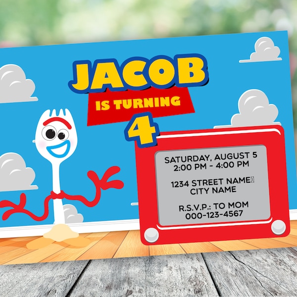 Toy Story Invitation  - Editable and Printable Mobile invite | INSTANT DOWNLOAD