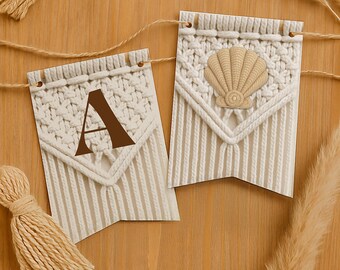 Editable Boho Pennant Banner – Custom Text & Symbol Bunting for Calm Corners, Classrooms, Parties, Nursery Decor - "Boho Printable Banner"
