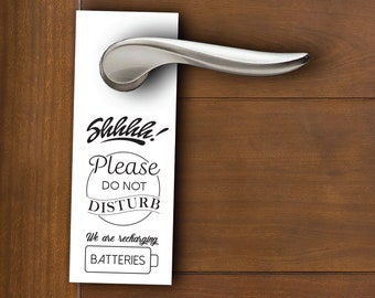 Printable Do Not Disturb Door Hangers / INSTANT DOWNLOAD