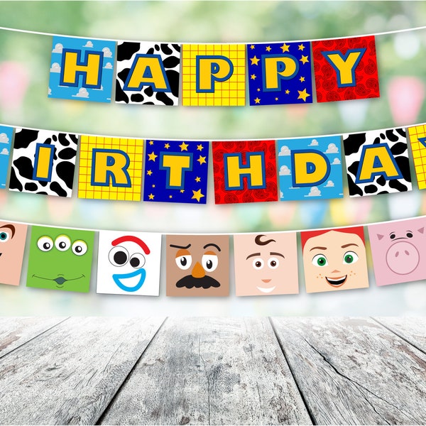 Toy Themed Printable Banner, photo props and decor | INSTANT DOWNLOAD
