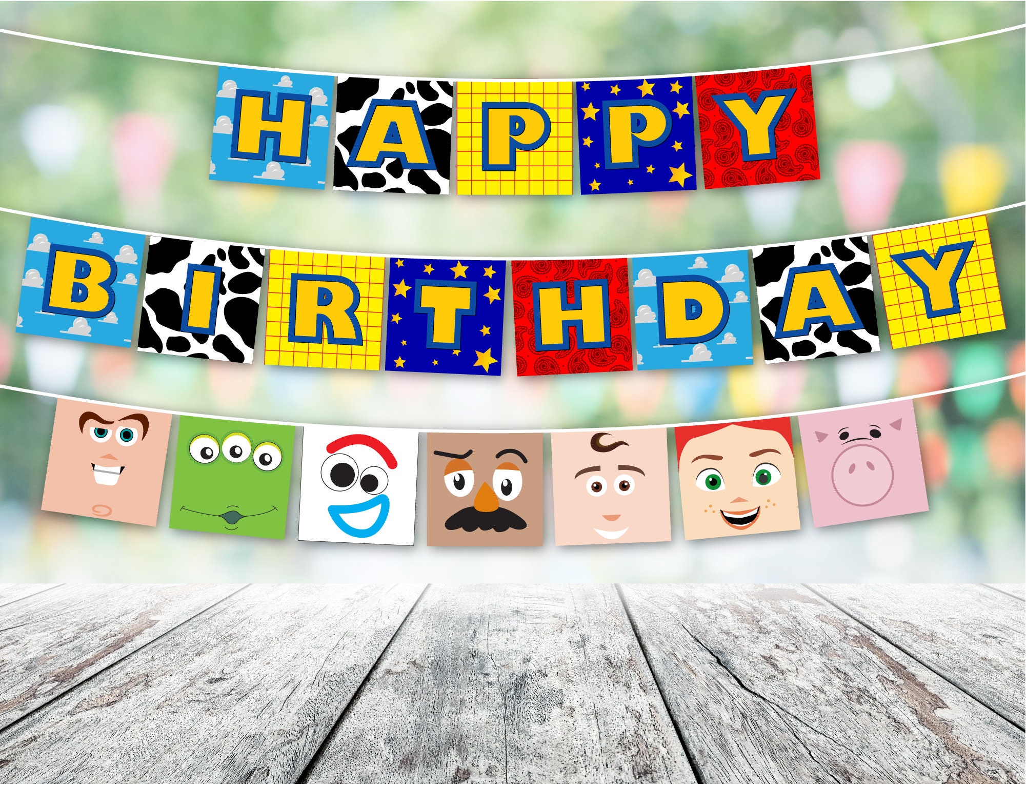 Toy Themed Printable Banner Photo Props and Decor INSTANT Etsy UK