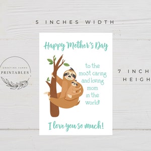 Tarjeta imprimible del Día de las Madres Felices, Descarga Digital, Tarjeta del Día de las Madres, Tarjeta del Día de las Madres Perezosas, Tarjeta de Felicitación Imprimible, Tarjeta de Mamá Perezosa