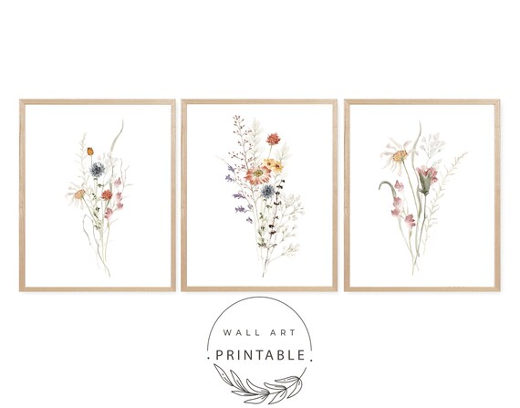 Wildflowers Prints, Printable Wall Art, Digital Download, Wildflowers Wall Art, Home Decor, Flowers Print, Bedroom Prints 8x10 11x14 16x20 Il_570xn