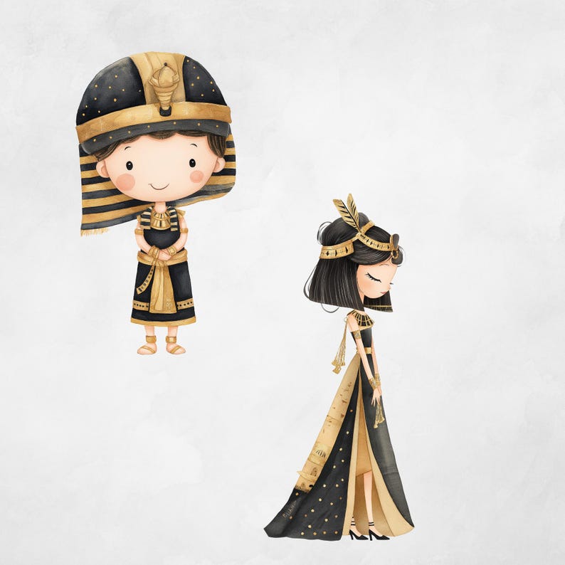 Watercolor Ancient Egypt Clipart, Cleopatra Gods Pharaoh Pyramids PNG ...