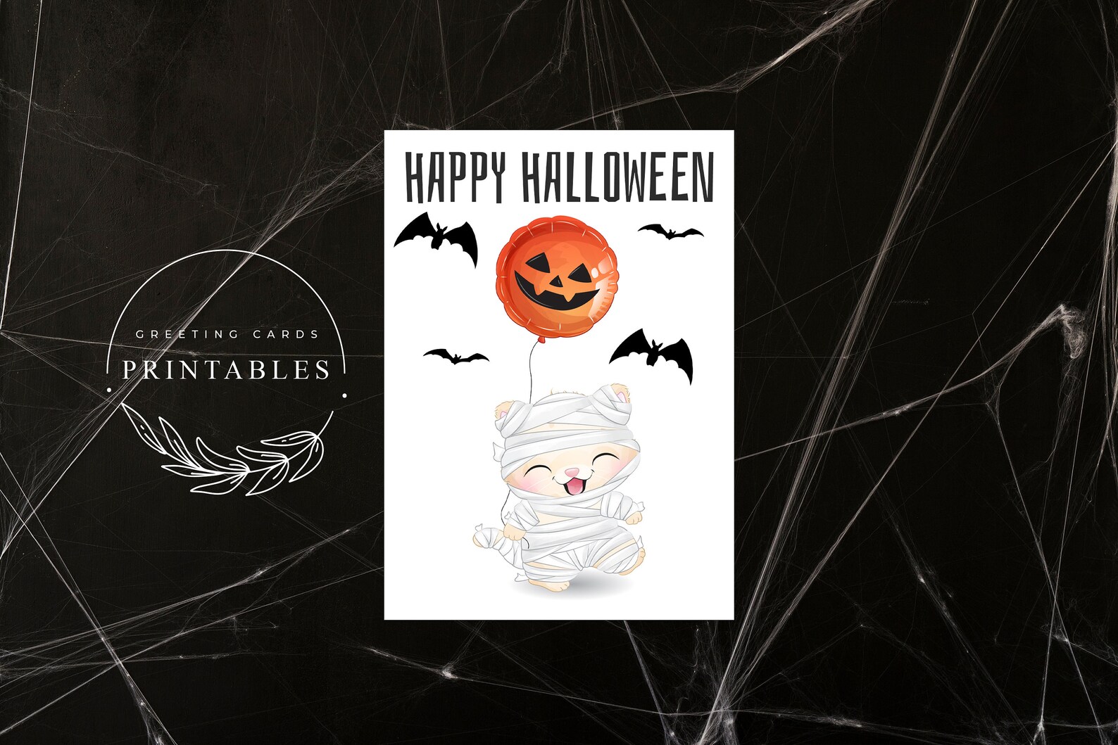 Children Halloween Printable Card Digital Download Happy - Etsy