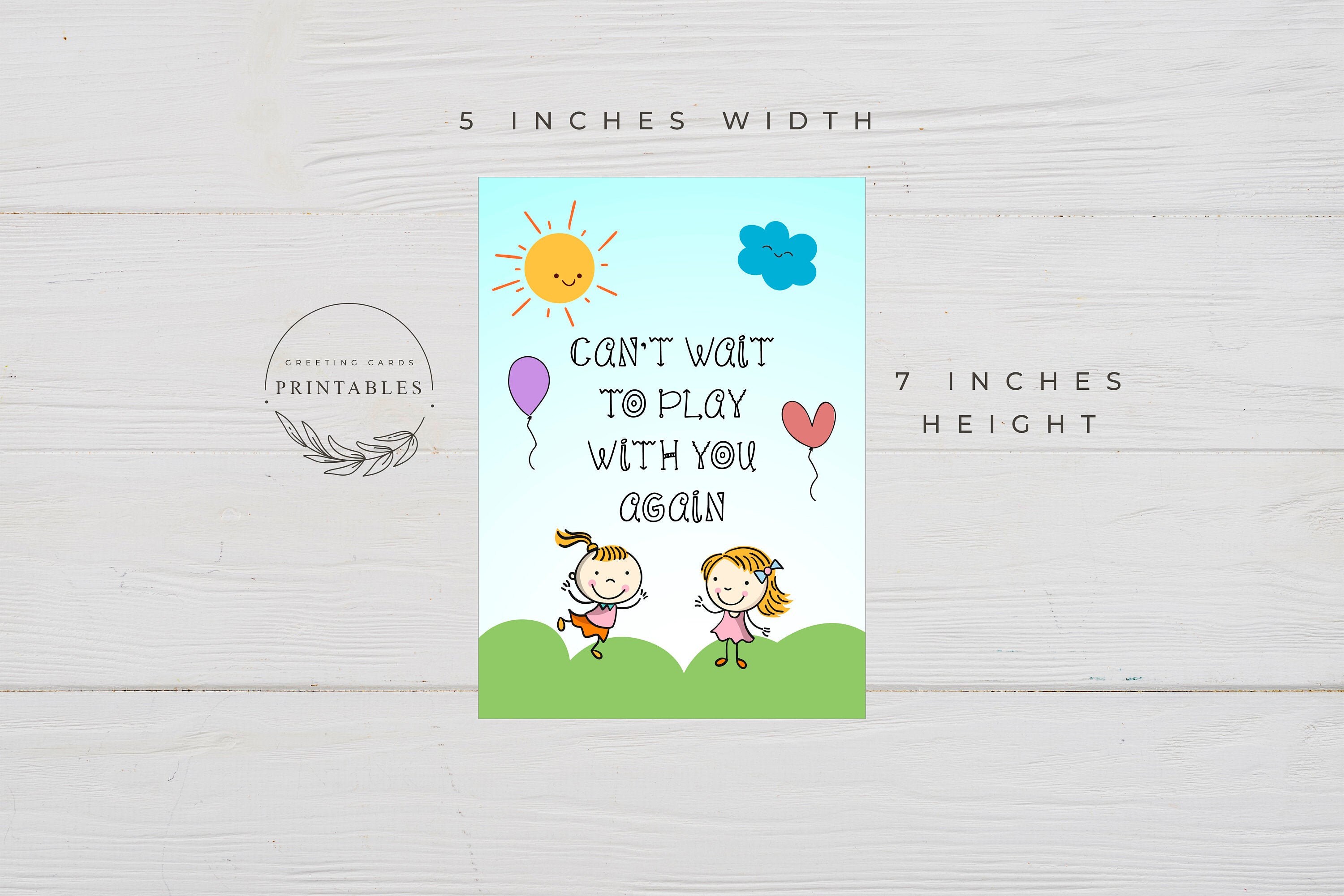 Greeting Card For Children Digital Download School Card Etsy Singapore