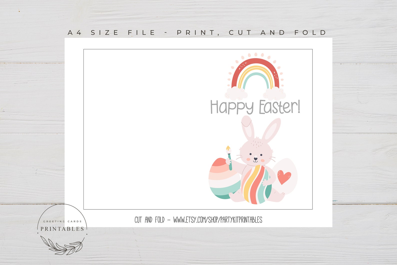 Printable Easter Card for Kids Digital Download Happy Easter - Etsy