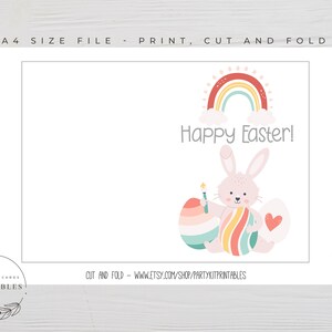 Printable Easter Card for Kids Digital Download Happy Easter - Etsy