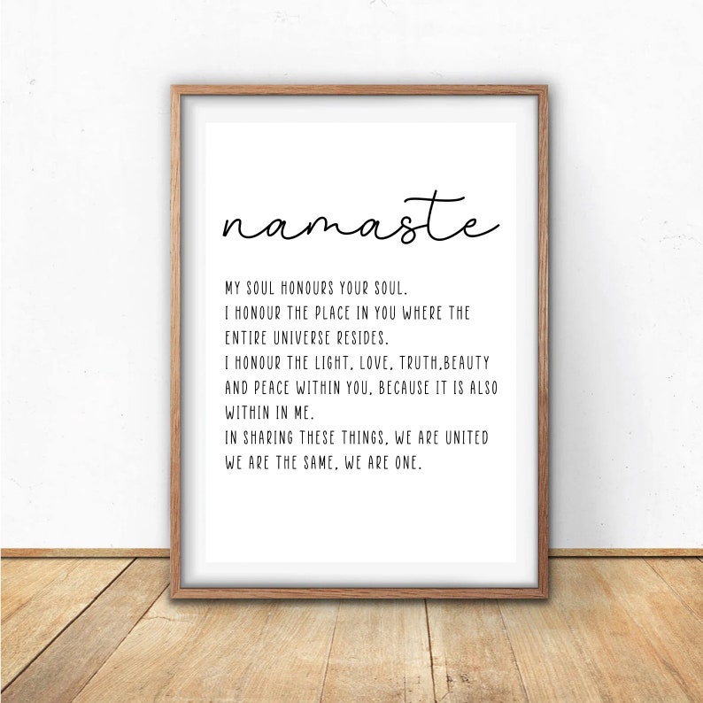 Yoga Prints Printable Wall Art Digital Download Namaste - Etsy
