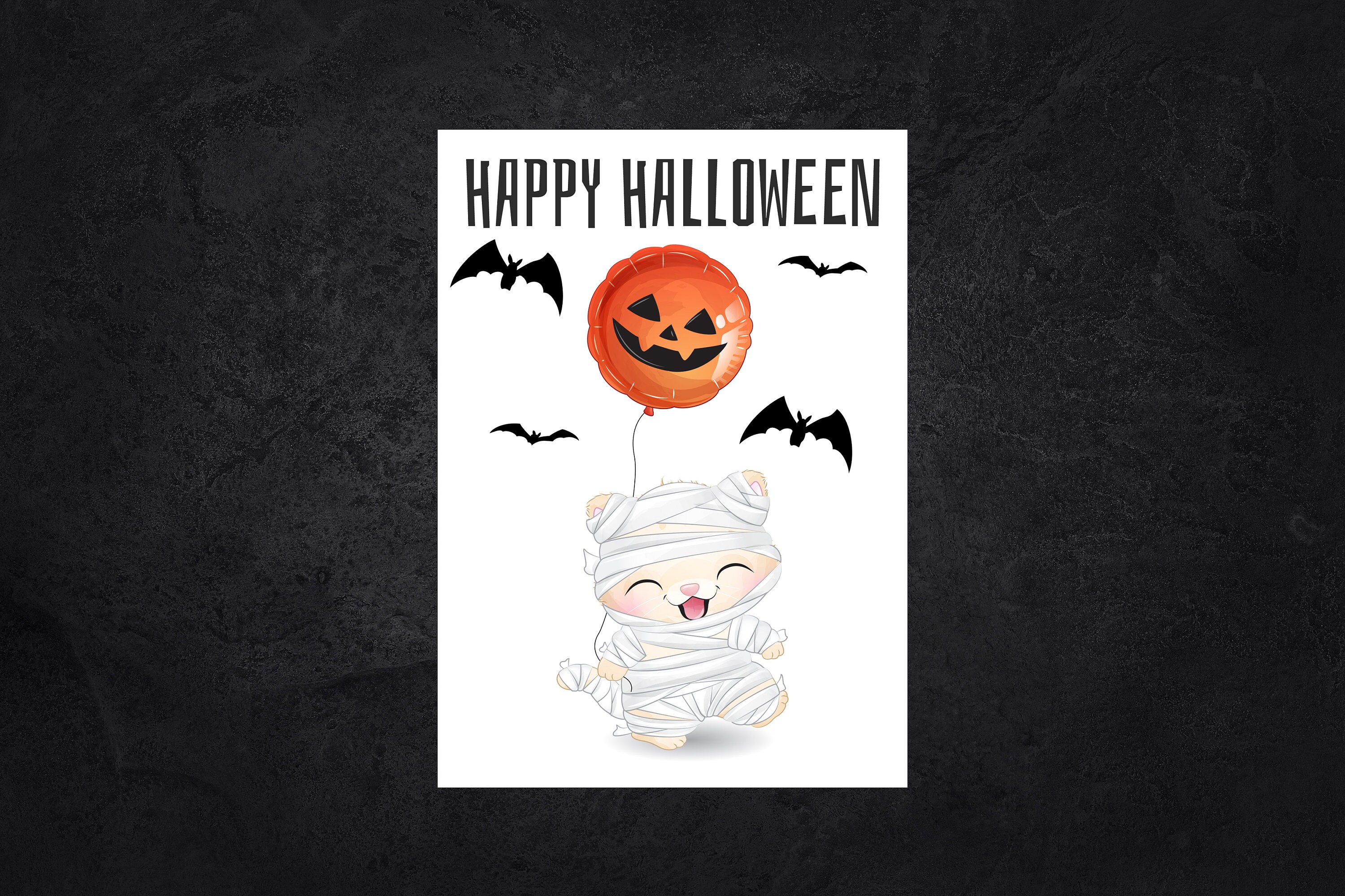 Children Halloween Printable Card Digital Download Happy - Etsy