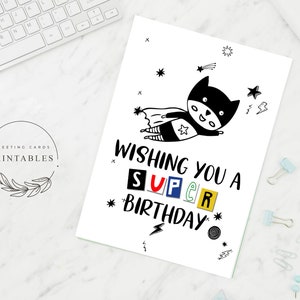 Printable Birthday Card for Boys, Digital Download, Happy Birthday Card ...