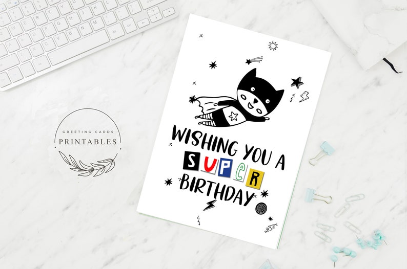 Printable Birthday Card for Boys Digital Download Happy | Etsy