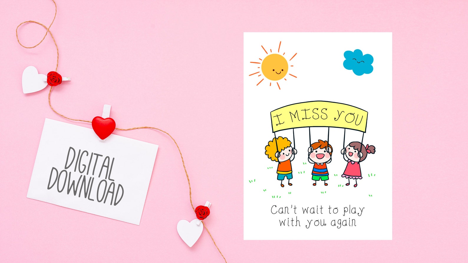Greeting Card for Kids Digital Download Kids Card Printable - Etsy