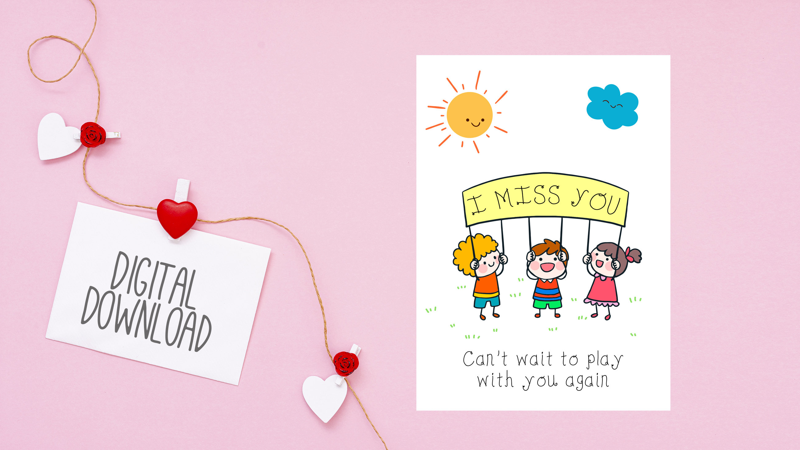 Greeting Card for Kids Digital Download Kids Card Printable  Etsy