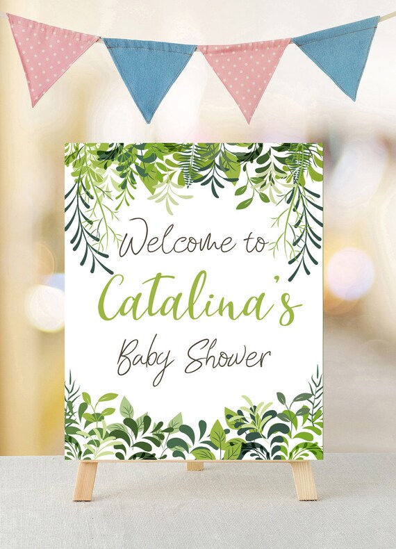 Printable Welcome Sign Greenery Baby Shower Welcome Sign Baby Printable Welcome Sign Greenery Baby Shower Welcome Sign Baby