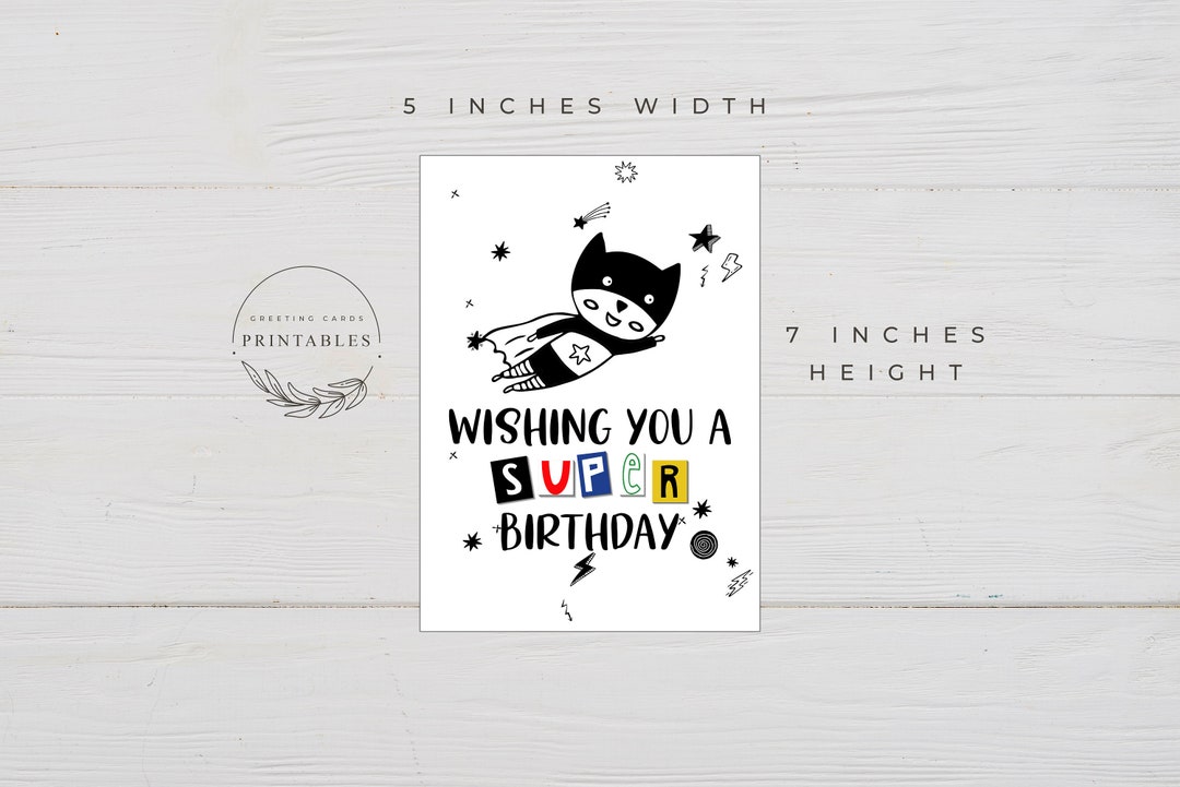 Printable Birthday Card for Boys, Digital Download, Happy Birthday Card ...