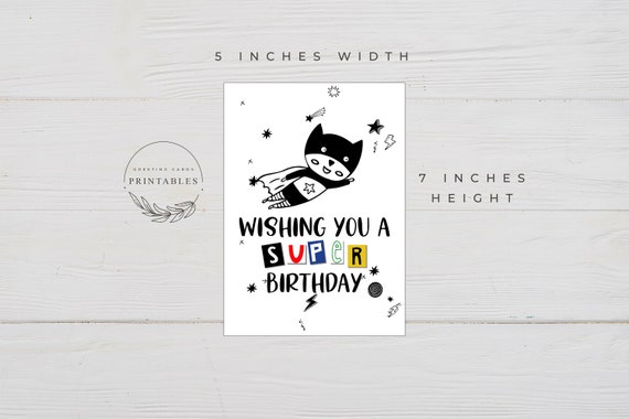 Digital Birthday Card Downloadable Happy Birthday Card Printable Birthday  Card