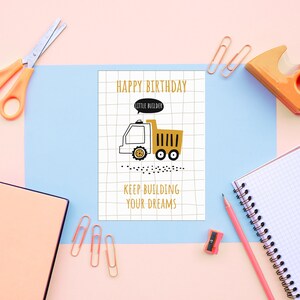 Printable Construction Happy Birthday Card Digital Download - Etsy
