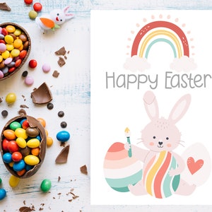 Printable Easter Card for Kids Digital Download Happy Easter - Etsy