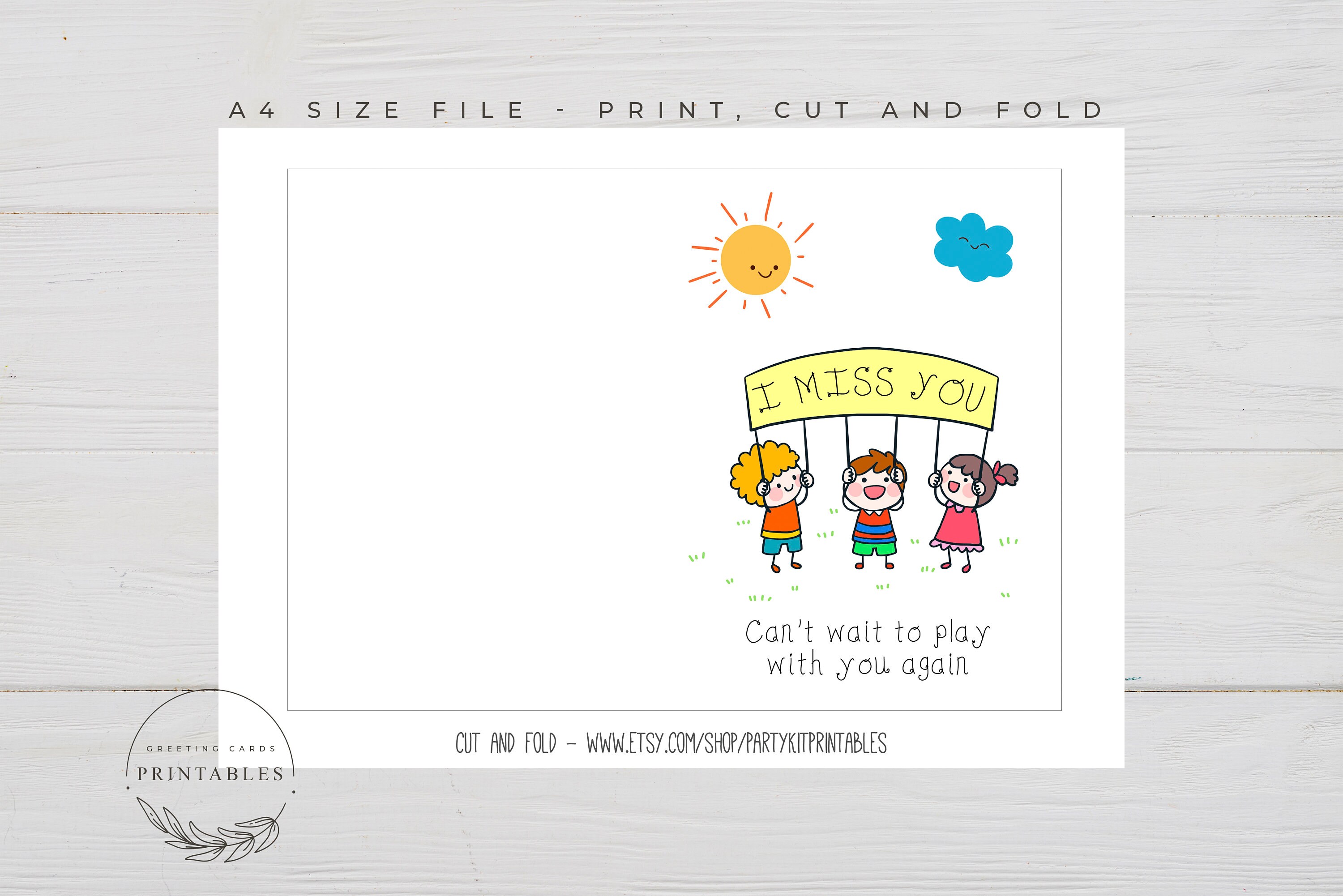 Greeting Card for Kids Digital Download Kids Card Printable - Etsy España