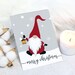 Scandinavian Gnome Printable Christmas Card, Digital Download, Gnome ...