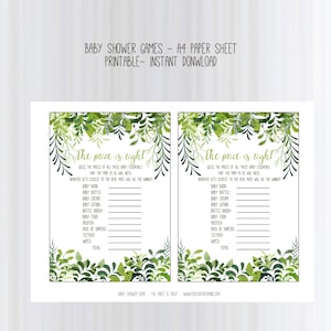 Baby Shower Game Printable Printable Baby Shower Game the - Etsy